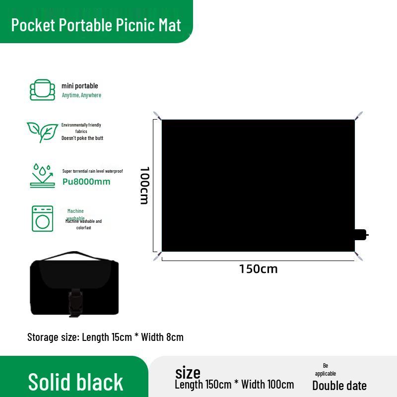 

Personalized Waterproof Cartoon Picnic and Beach Mat - Compact, Portable, and Moisture-proof