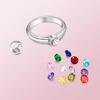 Simple Birthstone Ring Stackable Finger Rings Jewelry Romantic Gift for Women