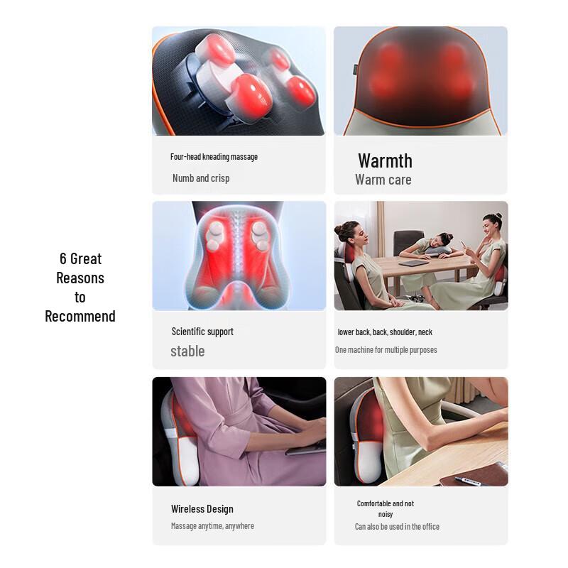 SKG T5 Wireless Lumbar & Back Massager Cushion CN plug (adapter included)