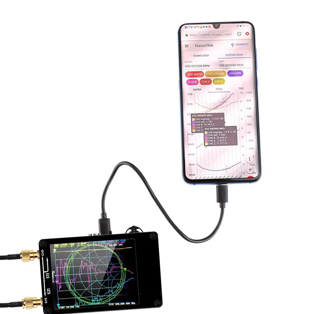 2.8 Inch TFT Network Antenna Analyzer MF HF VHF UHF Vector Network Analyzer Tester with SD Card Slot for VSWR Phase