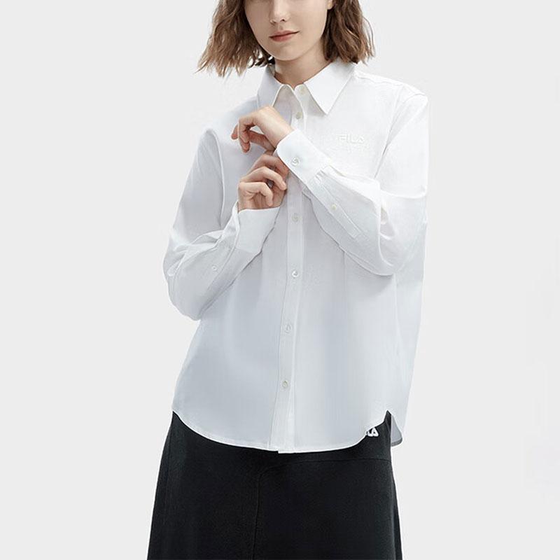 New FILA X V&A SS24 Collaboration Shirt Women's Cloud White F11W418407F-WT