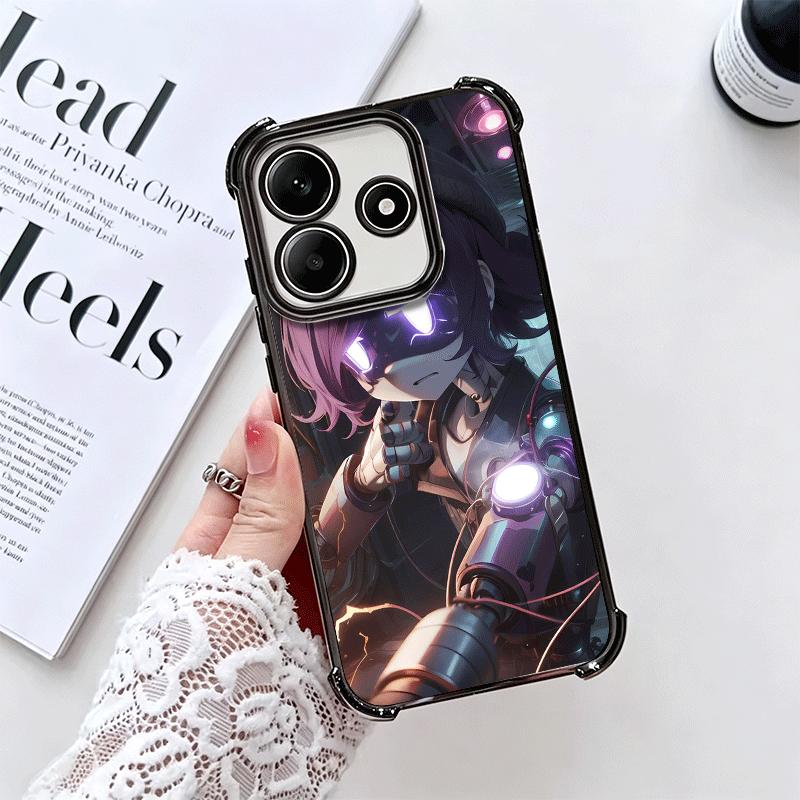 M-Murder D-Drones Uzi Doorman Plating Phone Case For Xiaomi Redmi Note 14 15 Pro Plus 13 12 11 11S 11T 10 9S 9 5G Anti-Fall Aira