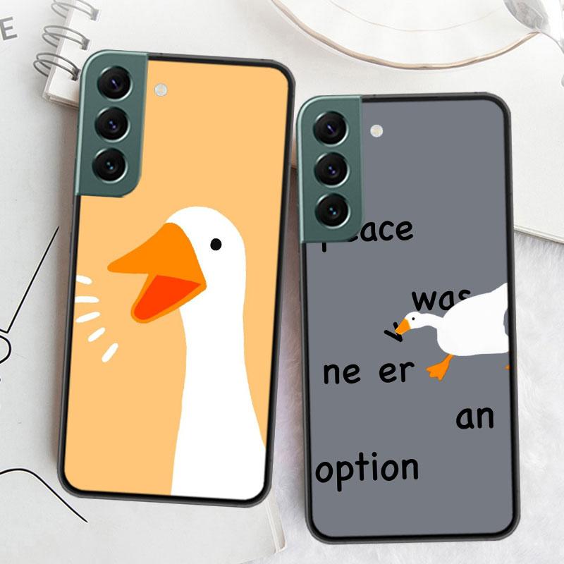 Flying Duck Phone For Samsung Galaxy S20 FE S21 Plus S22 S23 S24 Ultra Case S10 S10E S9 S8 S7 Edge Cover Silicone Soft Coque Fun