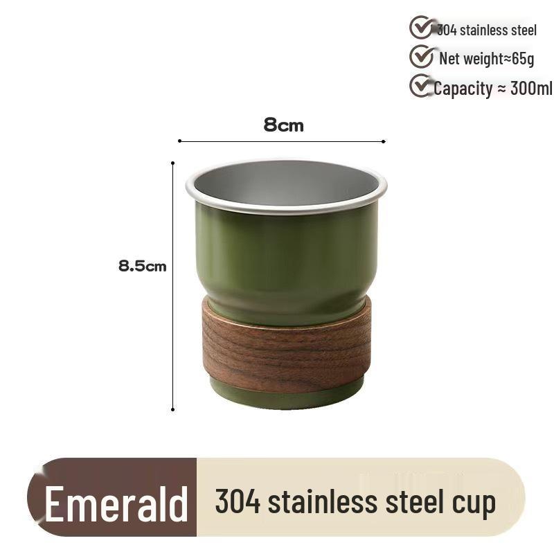 Taza de Viaje Simple para Barbacoa al Aire Libre, Camping - Taza de Café de Acero Inoxidable 304