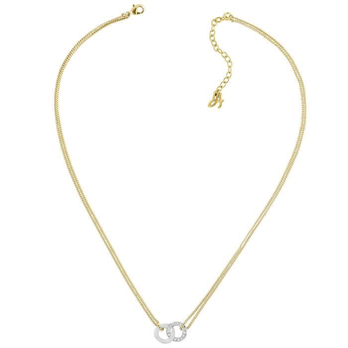 Collier femme ADORE SIGNATURE 5448665. Doré. Argent. Plaqué Or. Mousqueton.