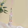 Cute Beaded Fork Phone Chain Ornament Heart Beaded Cellphone Pendant Phone Lanyard Bag Charm for Fashionable Individuals