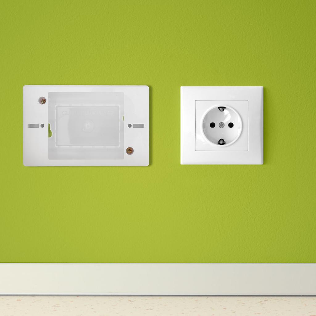 Junction Box Power Strip Flat Socket Single American Style Switch Surface Mount Electrical Outlets