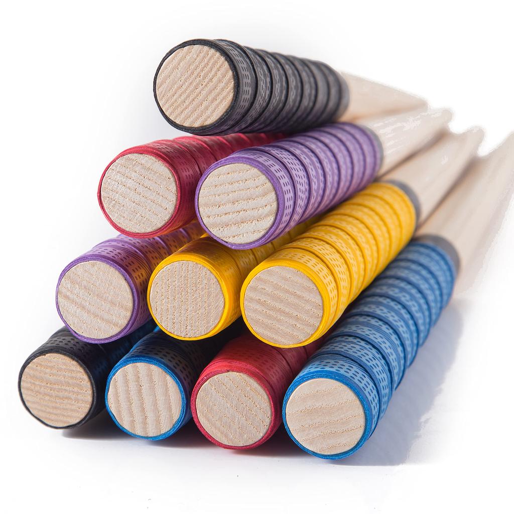 Gyakurin Maibachi Round Taper Aodamo Wooden Bat Material Hardwood Unique Wood Grain 350mm-20mm Great for Arcades! (gold Yellow)