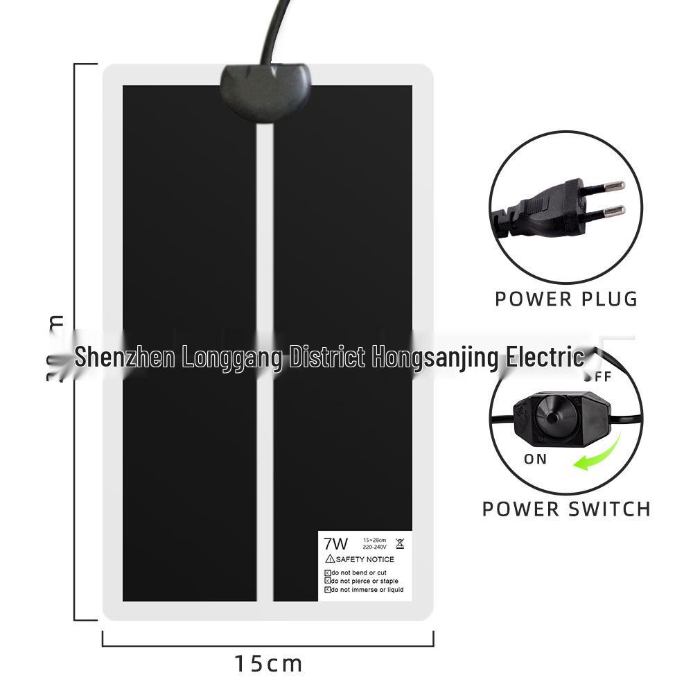 

Инфракрасный нагревательный коврик для рептилий или домашних животных, 15x28см, 7Вт