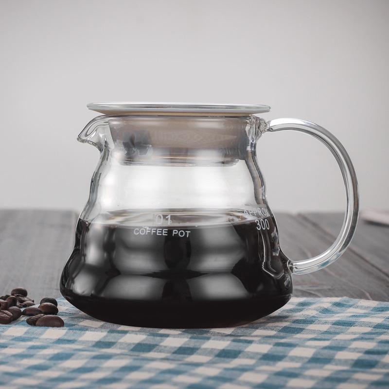 Glass Coffee Pot Cloud Shaped Coffee Kettle Reusable Coffee Pot Heat Resistant Teapot Coffee Utensils 360/600/800ml