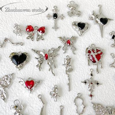 Black Dark Alloy Pendant Charm for DIY Handmade Jewelry: Necklace, Earrings, Bracelet.
