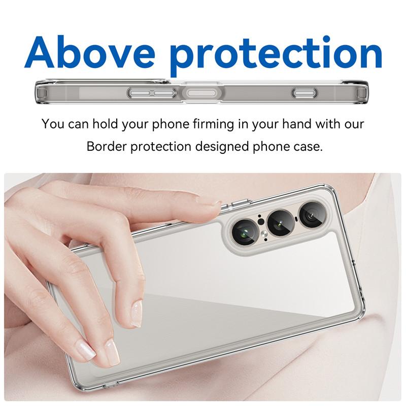 For Sony Xperia 1 VII Case Sony Xperia 1 VII Cover TPU Clear PC + Silicone Shockproof Protective Phone Cover Sony Xperia 1 VII