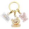 TAKARATOMY A.R.T.S Disney Character Nui Pan 3-Piece Acrylic Keychain Character Pan (Sitting) Pooh & Piglet