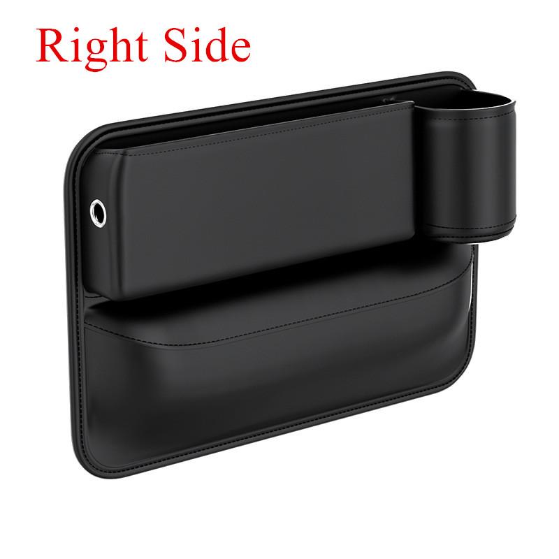 2Pcs Balck Multifunction Seat Gap Storage Bag Organizer Box W/Phone Cup Holder