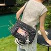Kawaii Japanese Polka Dot Ita Bag Casual Crossbody Shoulder Bag Cute Anime Badge Display Handbag for Students Girls Daily Use