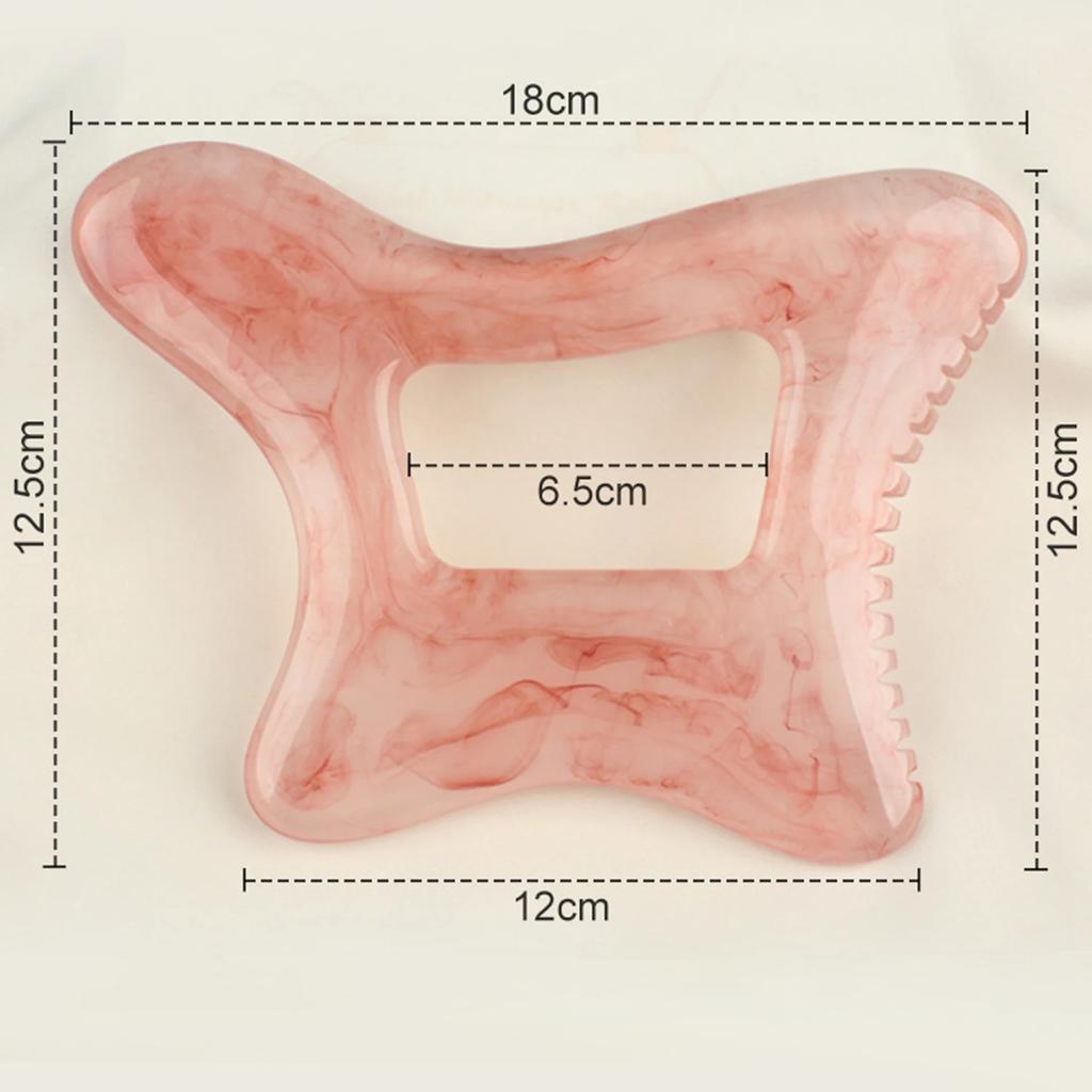 Resin Gua Sha Massage Tool Handheld Body Scraping Board Serrated Edge Massager Back Neck Shoulder Muscle Skin Spa Beauty Tool