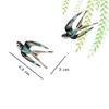 European and American Retro Vintage Style Imitation Enamel Diamond-Encrusted Swallow and Magpie Brooch for Coat and Jacket, Gift
