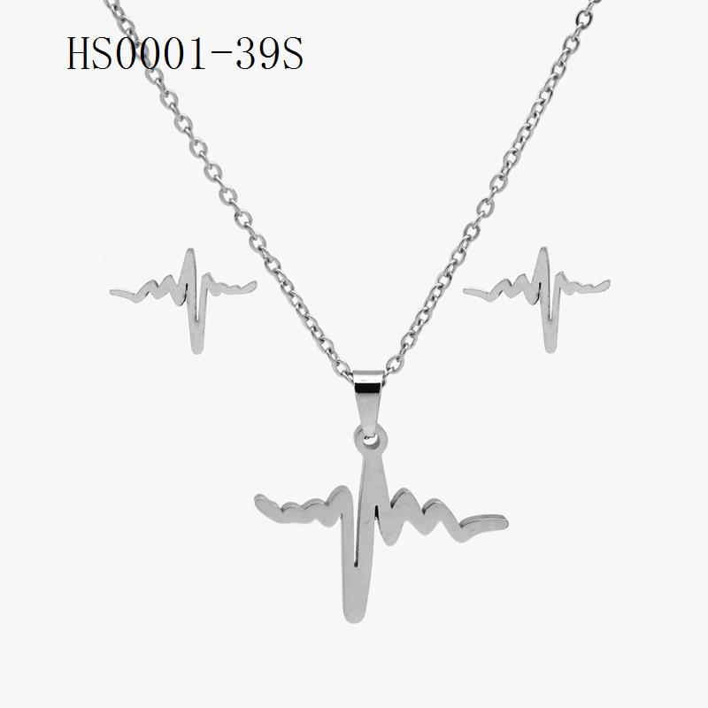 1 комплект элегантных женских подвесных ожерелий с подвесками и серьгами для пирсинга — фото 36