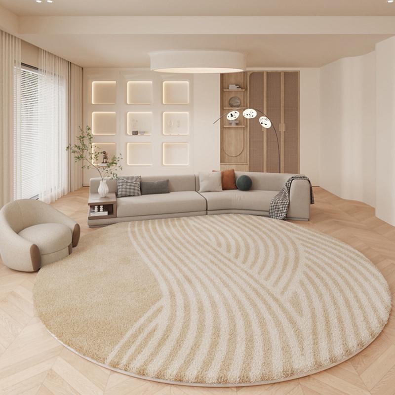 Imitation Cashmere Round Carpet Living Room Bedroom Thicken Rug Sofa Coffee Table Study Anti-slip Swivel Chair Floor Mats