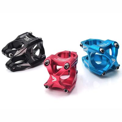 Bicycle Cnc Hollow Stem Aluminum Alloy Mountain Bike Downhill Hollowed Riser Tube Ultra-light Short Stems 0 Degree