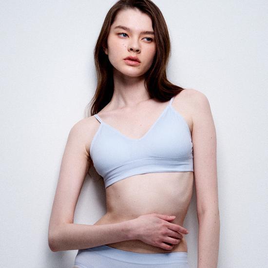 Бесшовный бюстгальтер-бралетт Horaho V-Fit No-Wire (5ЦВЕТОВ) Pale pink / ML — фото 3