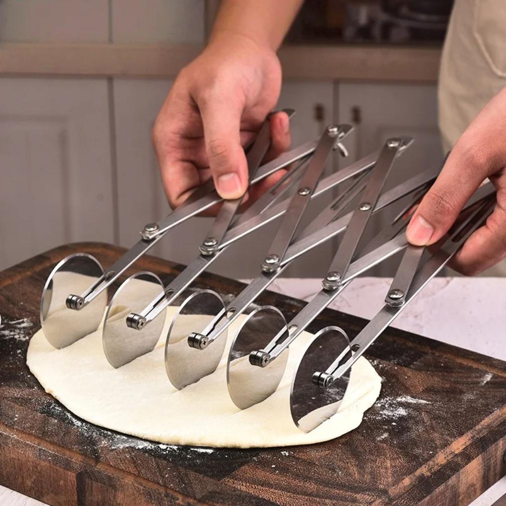 3/5/7 Wheel Cutter Dough Divider Knife Flexible Roller Blade Pizza Pastry Peeler Stainless Steel Baking Pan Tool