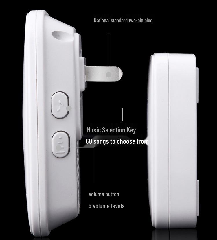 A10 Wireless Doorbell with Three Receivers & One Transmitter - Long-Range, No Wires, Ideal for Elderly.