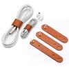 3pcs/set Luxury Leather Nail Cable Clips Cord Management Holder Organizer Clamp Wire