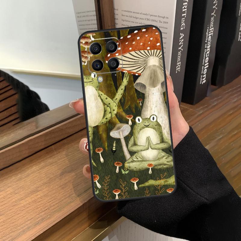 Vintage Retro Frog Mushrooms Case For Samsung Galaxy M13 M53 M51 M31 M11 M14 M34 M54 M12 M32 M52 M16 M36 M56 M15 M35 M55