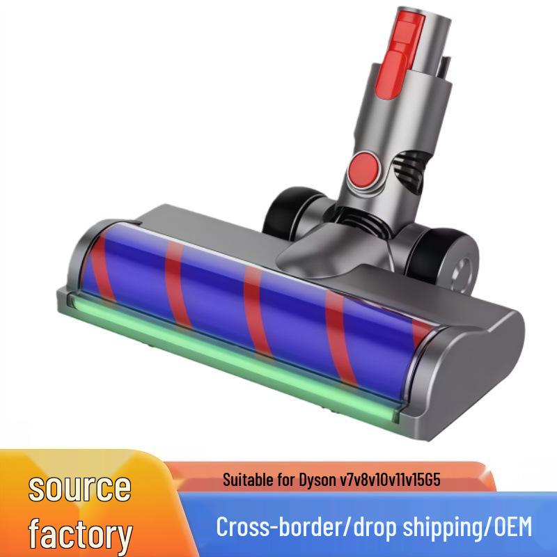 Dyson Vacuum Cleaner Accessory: V6-V11, V15 Slim Green Light Dust-Revealing Floor Brush.