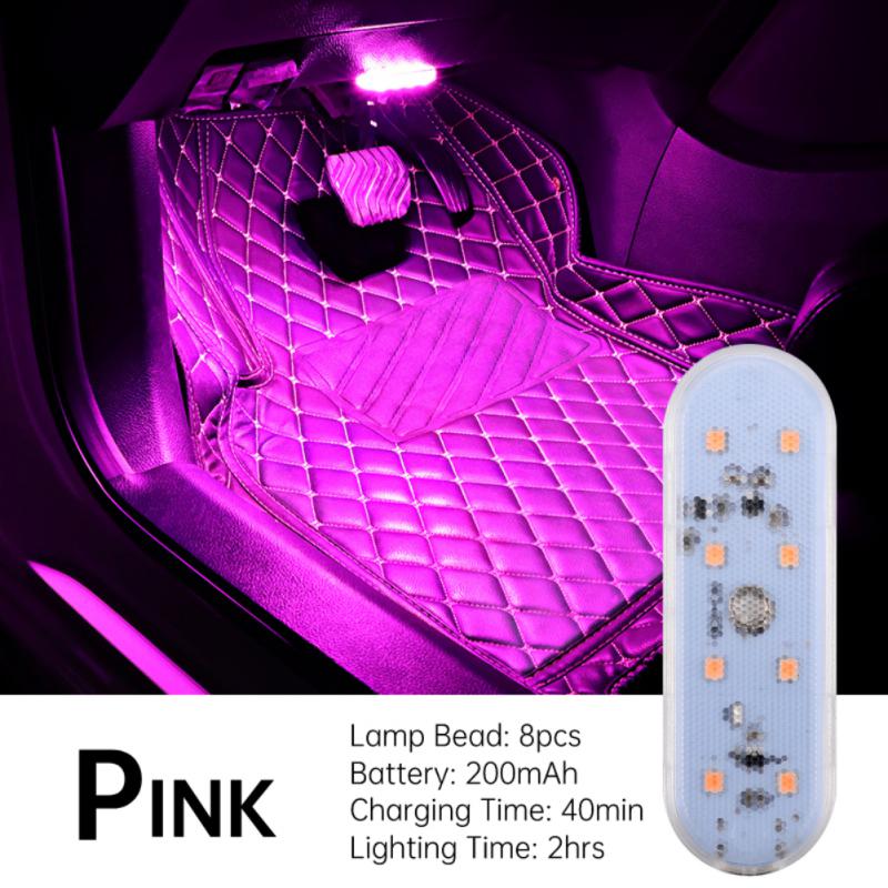 Car Interior Light LED Car Proof Touch Flash Light Door Magnet Touch Light USB Chargeable Battery Car Motorhome Ceiling Lamps