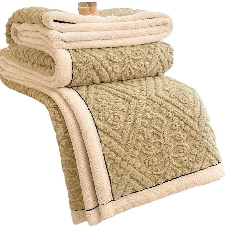 LISM Carved Double-Sided Fleece Blanket