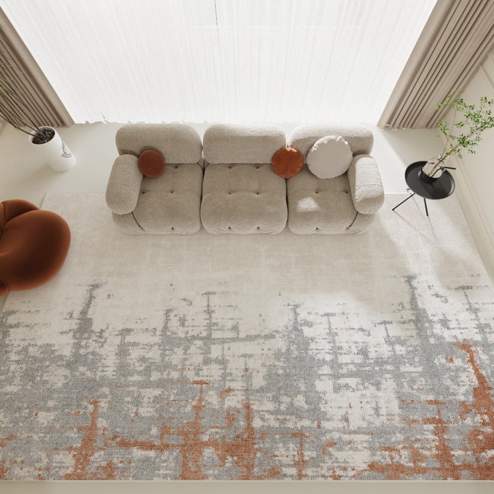 Dywan do salonu w stylu skandynawskim, antypoślizgowy: Wysokiej jakości koc na stolik kawowy i mata podłogowa do sypialni