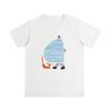 Large Size Women's Summer Front Shoulder Cartoon Printing Loose Crew Neck Inner Short Sleeve T-Shirt% Pure Cotton Bottom Top