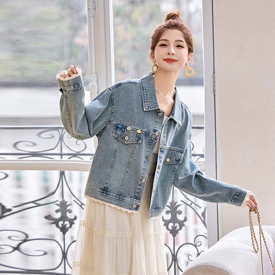 Denim Jacket Women's Spring and Autumn New Casual Versatile Short Spring Design Jacket