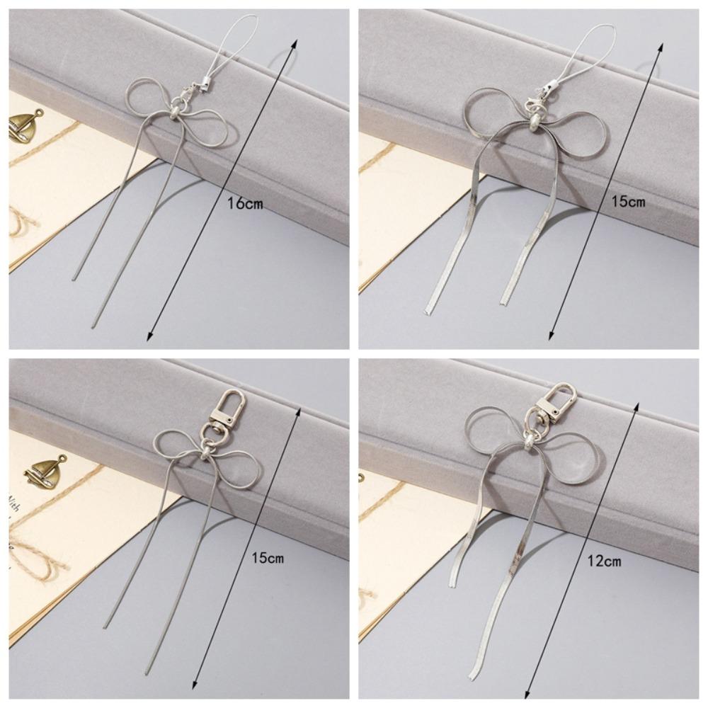Snake Bone Mobile Phone Pendnt Metal Bow Mobile Phone Chain Simple Phone Rope  Women/Lady/Girl