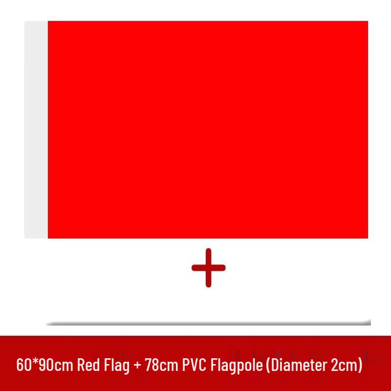 Miaojiayi Blank Red Flags with PVC Poles (10-Pack)