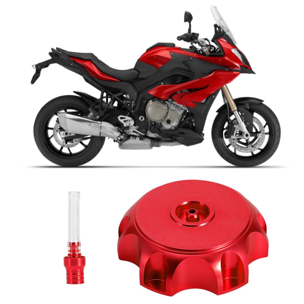 Motorcycle CNC Aluminum Gas Fuel Tank Cover Cap with Breather Vent (Red)