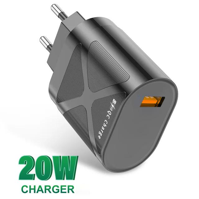 65W GaN Multi-Port Fast Charger with PD 33W & QC 3.0, European Standard (9V/12V)