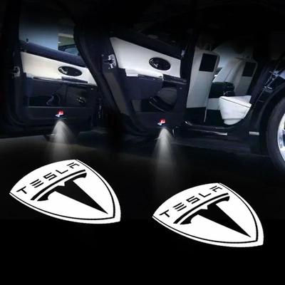 2 Pieces LED Courtesy Ghost Shadow Welcome Light Laser Logo Projector Door Lamp For 2018-2025 Model X S 3 Y Accessories