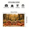 2D Pumpkin Hay Bale Background for Family Photoshoot and Parties