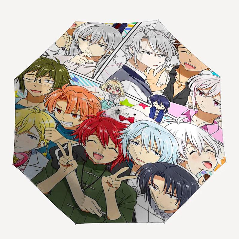 1pc Outdoor Umbrella with Anime Characters - Automatic Opening/Closing - Portable 3-Fold Design - 8-Rib Iron Frame - Perfect Gift for Fans, Trave