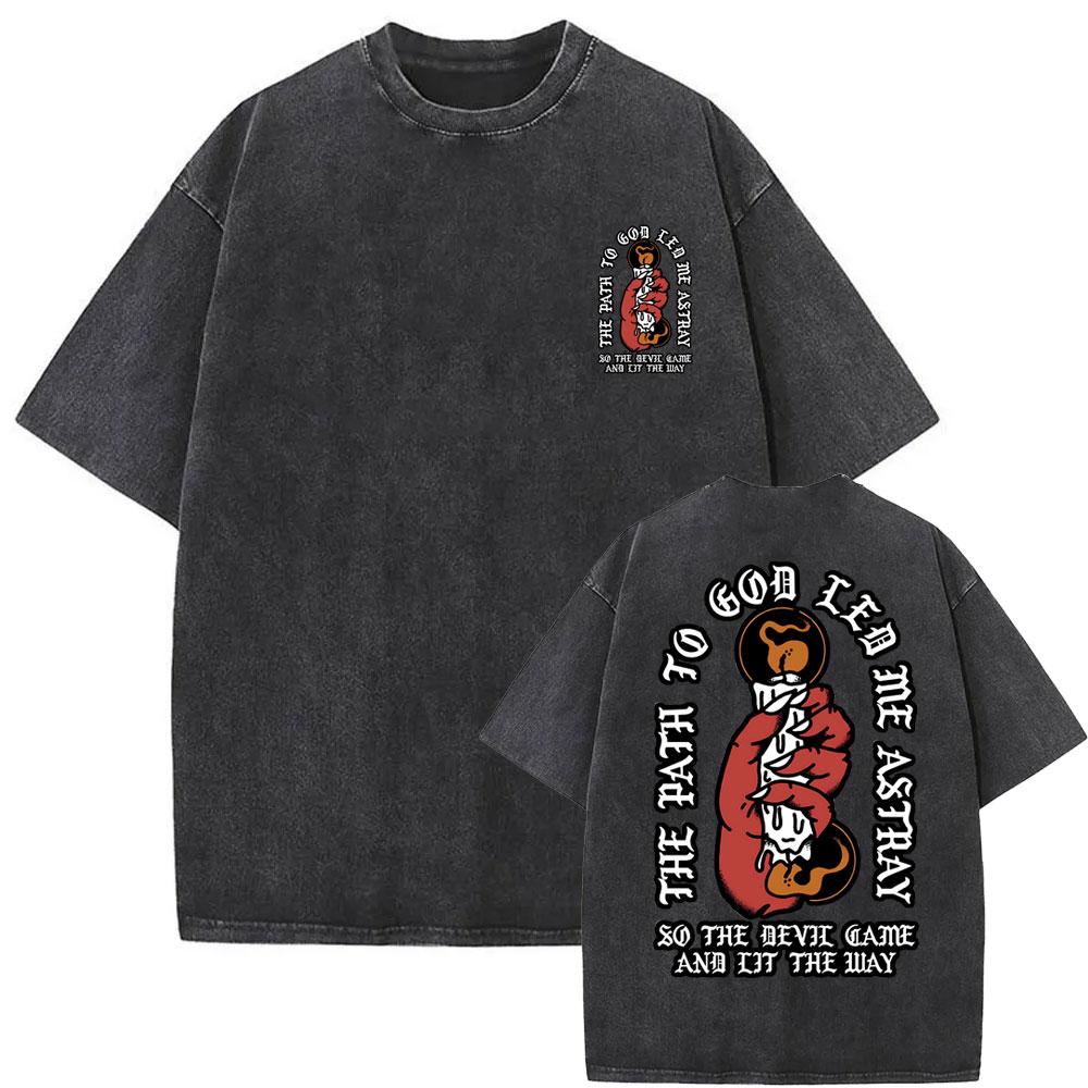 Washed Vintage Bad Omens Band Tour American Music Graphic Tshirt Men Women Rock Gothic Trend T Shirt Male Oversized Tshirt