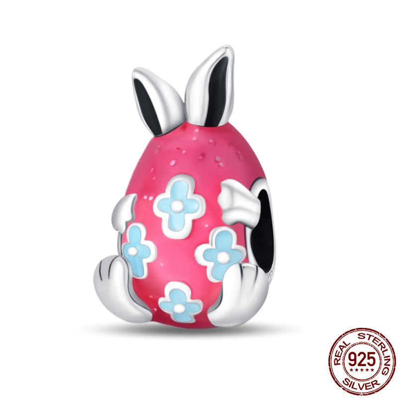 Copper Easter Series Charms Fit Original Pan Bracelet&Bangle Diy Beads For Women Festivalfinejewelry Gift