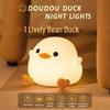 Doudou Duck Rechargeable Silicone Night Light: Creative Tap Lamp & Bedside Atmosphere Light