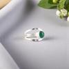 Natural Green Onyx Cab Gemstone 925 Sterling Silver Jewelry Handmade Women Ring RR-68-31