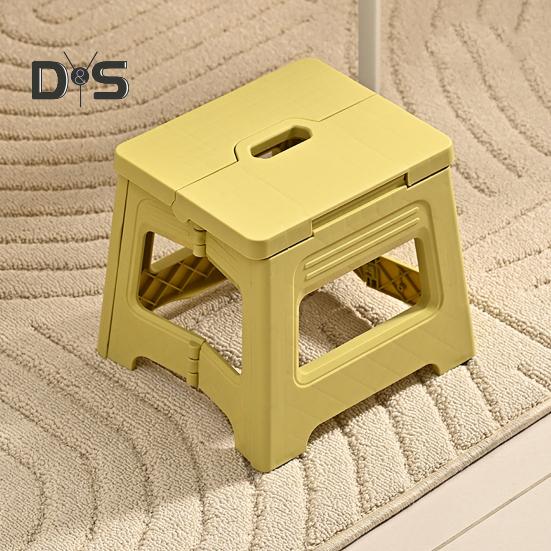 Skládací lavička Multifunkční podnožka pro batolata Seniory Přenosná plastová stolička s rukojetí Venkovní rybářská stolička