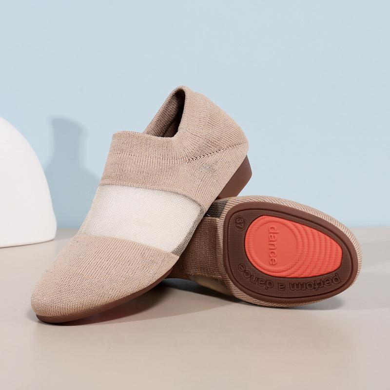 

Dance Sport Shoe Dance Women Teaching Knitted Ballet Shoes Mesh Ladies Dancing Shoes Ballroom Standard Shoes 41 верблюд