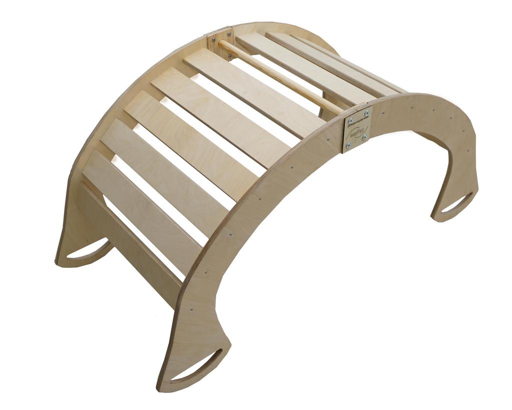 Rocker Mod.c Wooden Montessori Xl Foldable Cushion Beige Color