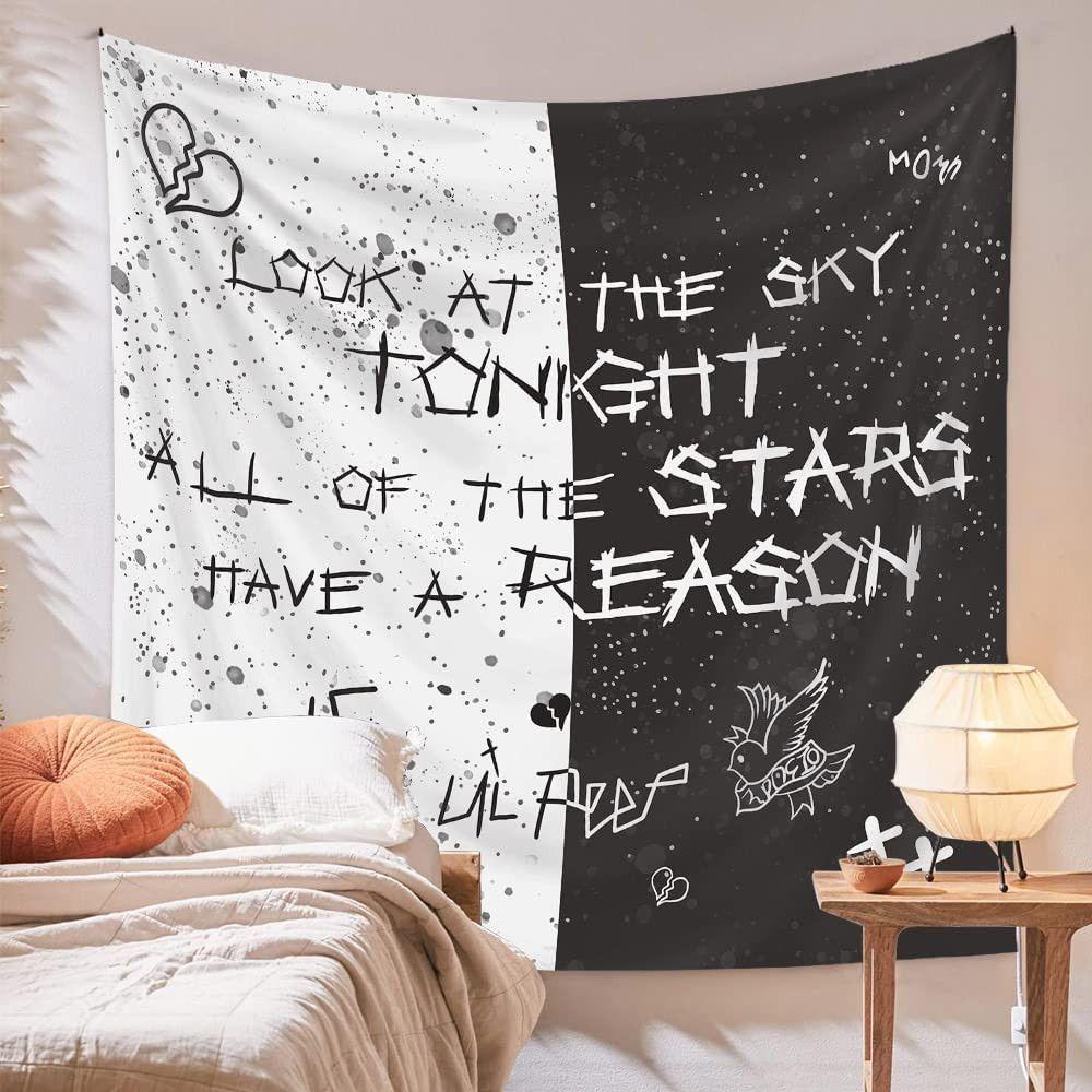 Tapestry lwzays rapper Lil Peep Juice 75x100 чёрный